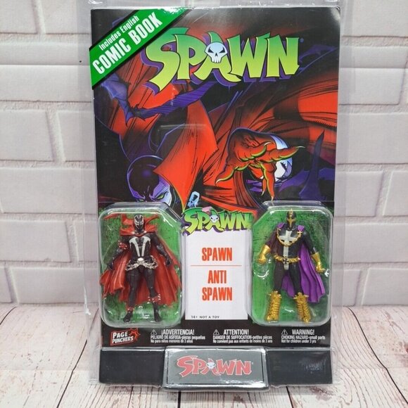 Spawn & Anti-Spawn 3" Action Figures With Comic Book McFarlane Toys - Picture 1 of 6
